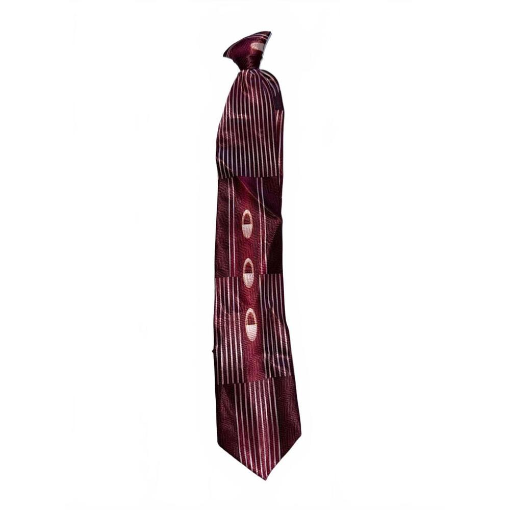 George Burgundy Striped Men's Tie